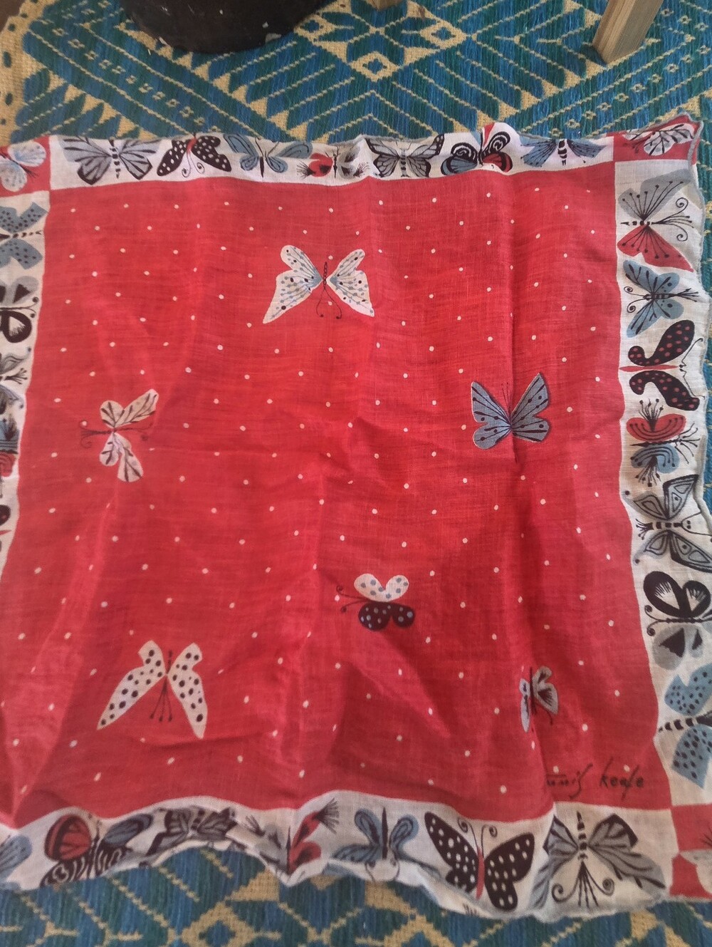 Vintage Tammis Keefe Handkerchief